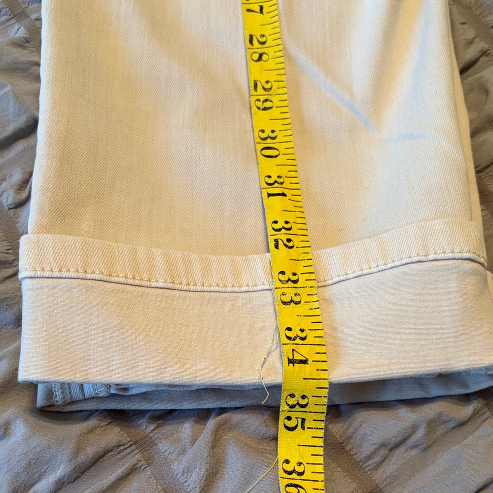J. Jill Women's Cropped light yellow Jeans - Picture 6 of 6